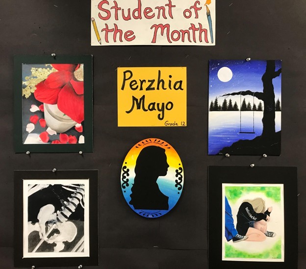 Artwork by May Art Student of the Month Perzhia Mayo