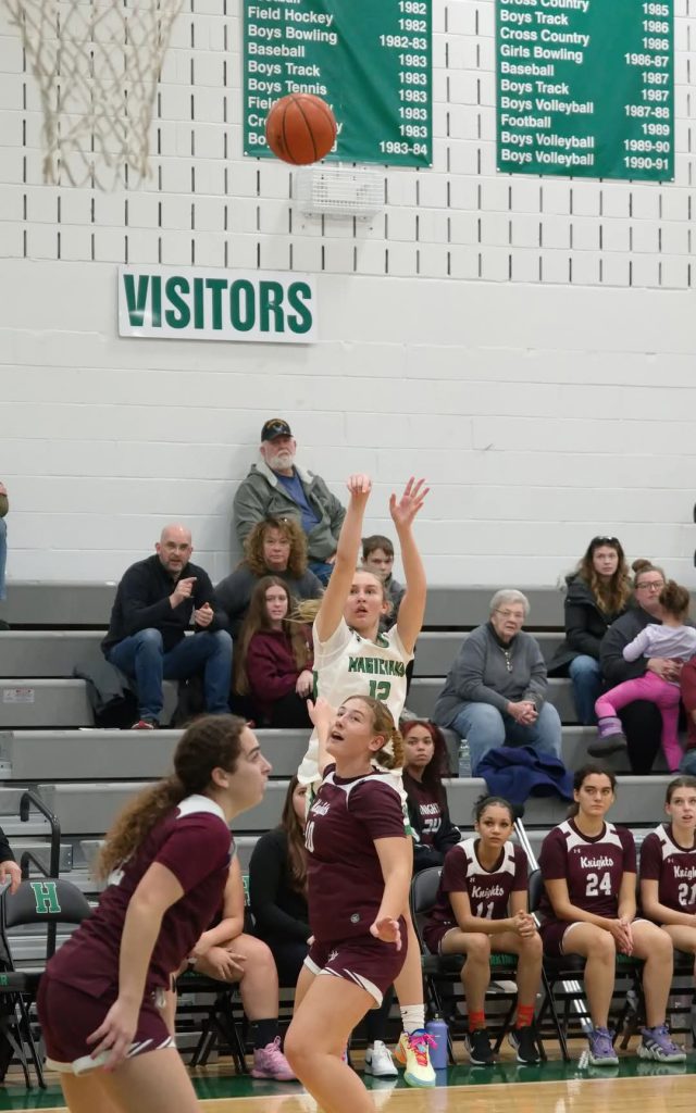 Madison Marusic shooting a basketball