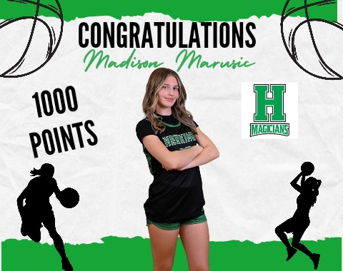 Picture of Madison Marusic with Herkimer CSD graphics